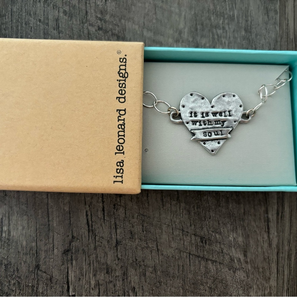 Lisa Leonard New in Box Silver Heart Bracelet